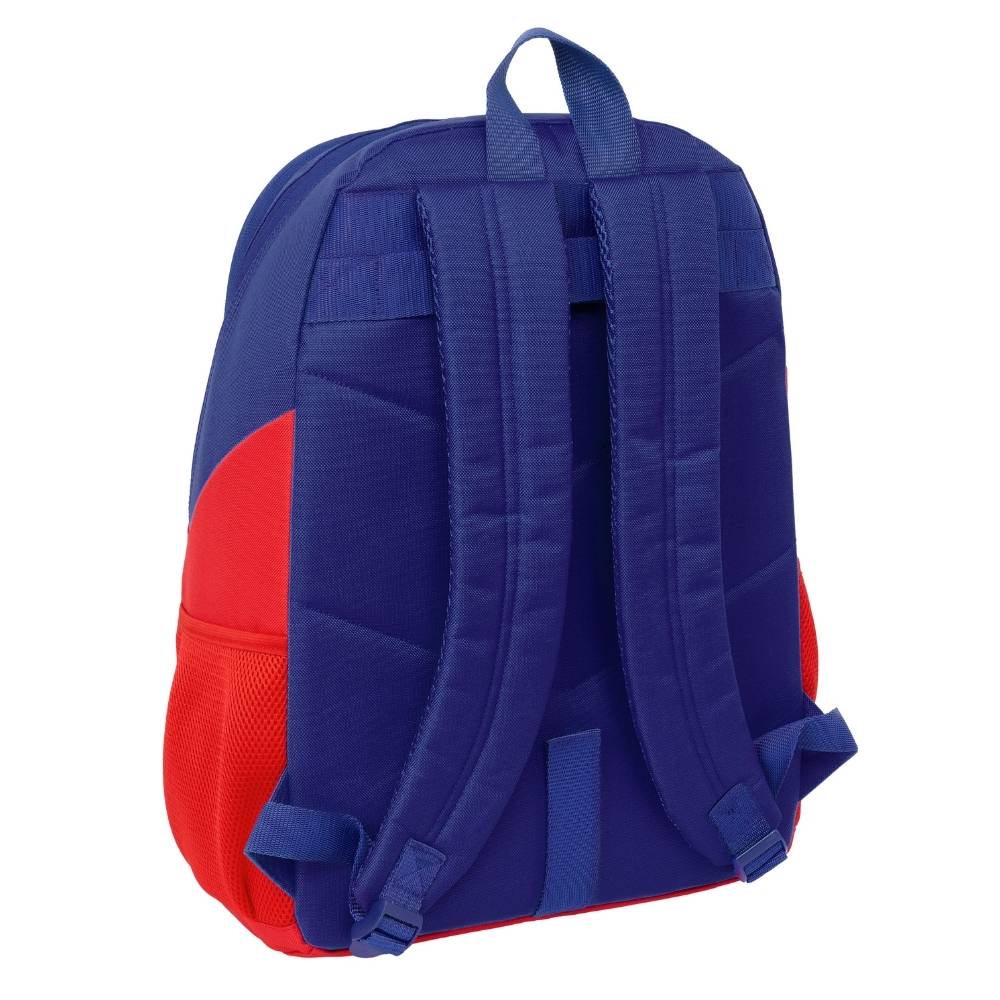 Blue and Red and White Adaptable Backpack with Trolley image number null